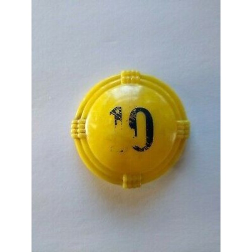 Vintage Pinball Machine Bumper Cap Game Part Original 1950s Yellow Marble # 10